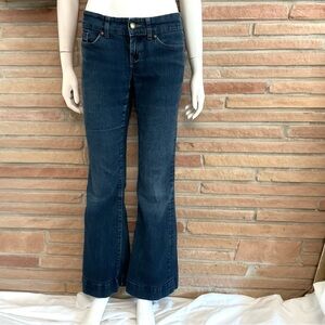Gap Premium Flare Jeans Low Rise Dark Wash Size 2